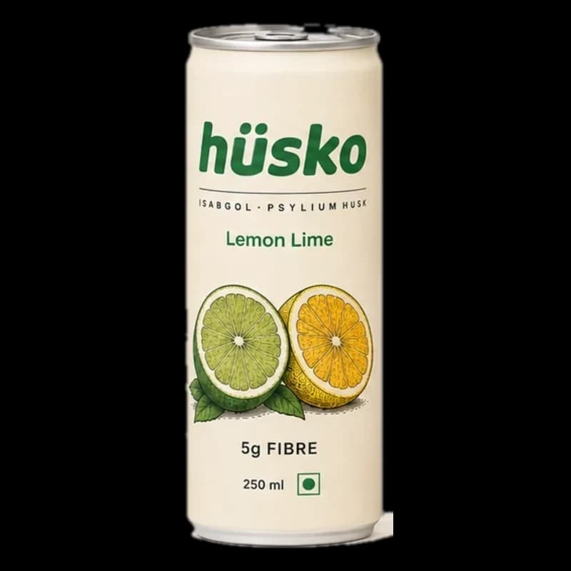 A 250 ml hüsko Lemon Lime ready-to-drink can